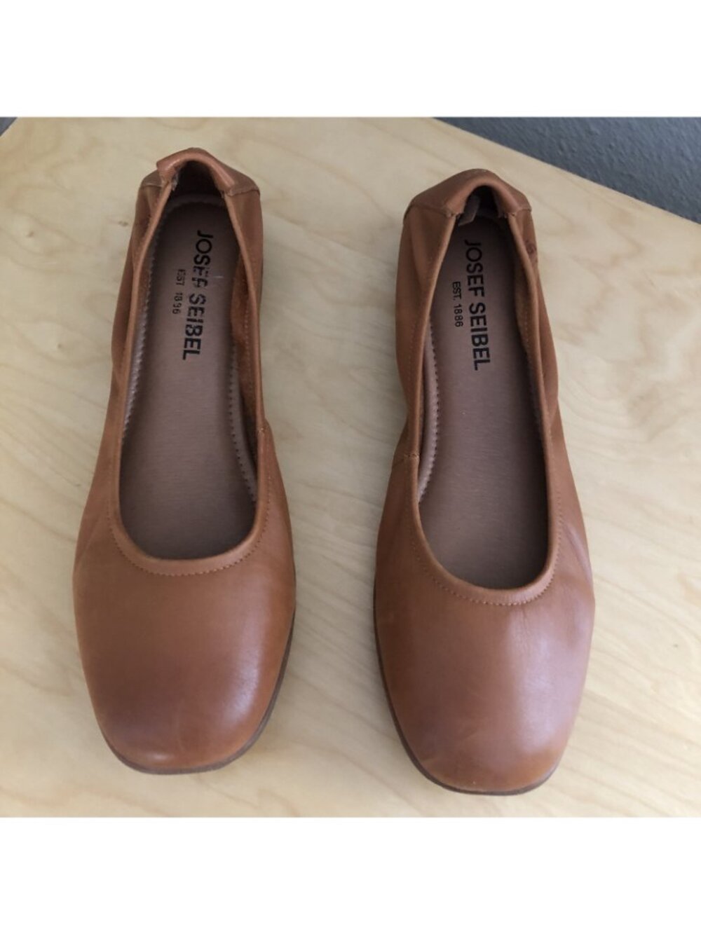 Josef Seibel Women's EU 39 / US 9 9.5 Fenja 01 Ballet Flat Camel Tan MINT - Picture 2 of 6